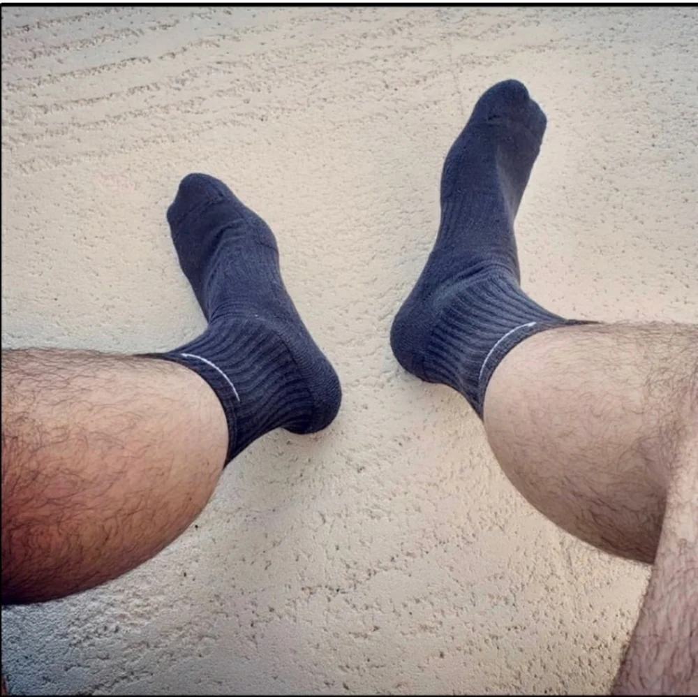 Men’s athletic Crew WHITE gym socks